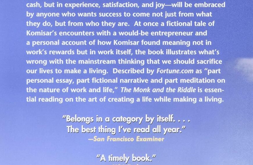 The Monk and the Riddle Paperback Review
