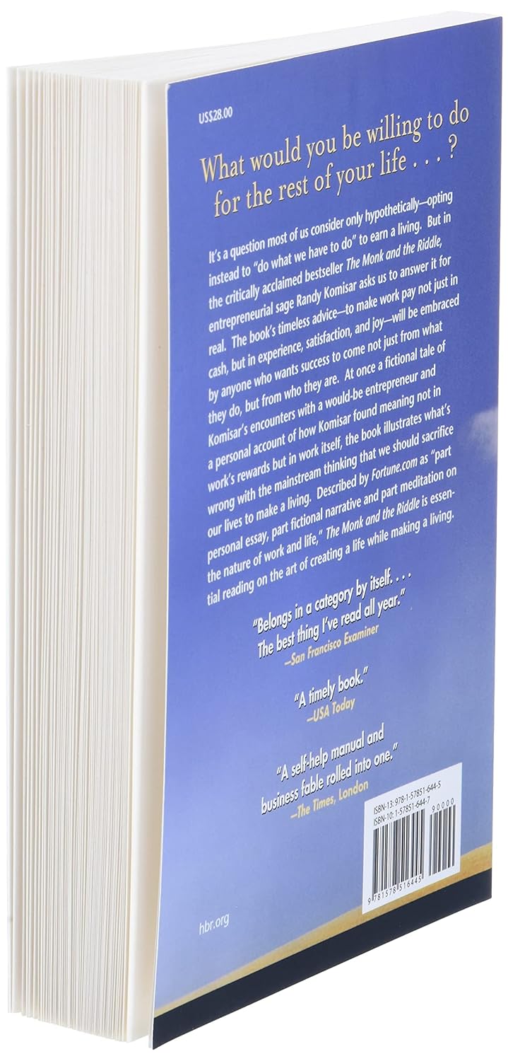 The Monk and the Riddle: The Art of Creating a Life While Making a Living     Paperback – September 1, 2001